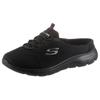 Sabot SKECHERS "SUMMITS SWIFT STEP", Damen, Gr. 38, schwarz, Textil, sportlich, Schuhe, Sommerschuh, Schlappen, Schlupfschuh in veganer Verarbeitung
