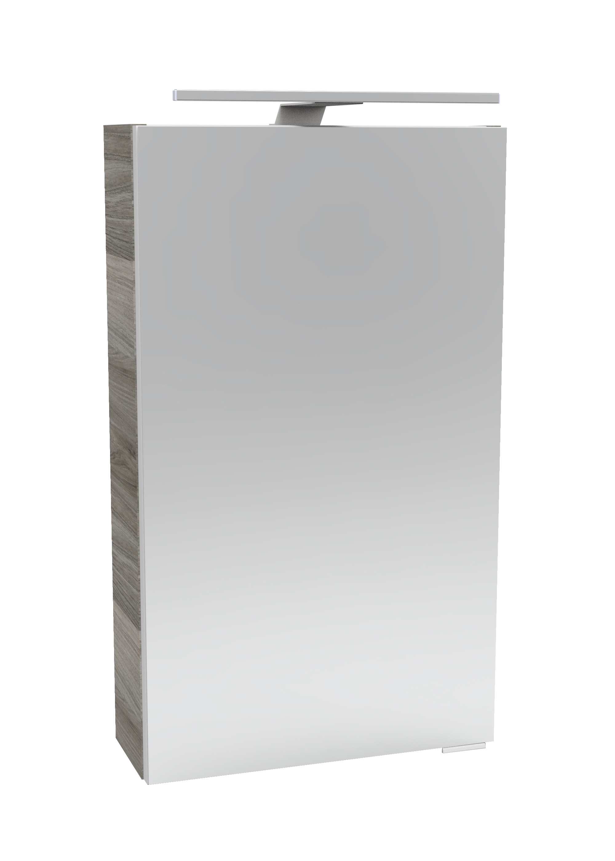 Spiegelschrank FACKELMANN "SBC", braun (steinesche, braun), B:40cm H:68cm T:15,3cm, Schränke, für das Gästebad, Schalter und Steckdose, Breite 40cm, Anschlag links Image
