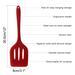Silicone Slotted Turner Heat Resistant Non Stick for Cooking Baking Red