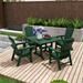 Polytrends Altura 5-Piece Square Poly Eco-Friendly All Weather Outdoor Dining Set with Armchairs