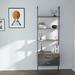 Williamspace Wall Mounted Ladder Shelf Bookcase With 2 Drawers
