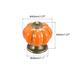 40x40mm Pumpkin Shape Vintage Ceramic Drawer Knobs for Dresser Orange 4Pcs