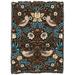 Pure Country Weavers William Morris Strawberry Thief Blanket Cotton blend in Black/Brown | 80 H x 60 W in | Wayfair 11970-G