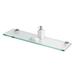 Latitude Run® Ayimna Rectangle Glass Wall Shelf Glass in Black | 0.38 H x 33 W x 4.75 D in | Wayfair DBA053CBE5FA4821B97B38D1D0E8CC6F