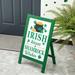 The Holiday Aisle® St. Patrick's Wooden Porch Sign Wood in Brown | 24 H x 15 W x 1.5 D in | Wayfair 49CE18973EFC482289517B2E31E21615