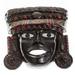 Bungalow Rose Ancient Teotihuacan Mask Wall Décor Ceramic in Black/Gray/Orange | 9.5 H x 8.75 W x 3.1 D in | Wayfair