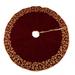 The Holiday Aisle® Handmade Silent Nights Embroidered Velvet Tree Skirts Velvet in Brown | 47 W in | Wayfair C408DBB7F0954343893929EA6CA8D773