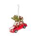 The Holiday Aisle® Vintage Christmas Car Glass Holiday Shaped Ornament Glass in Black/Green/Red | 4.5 H x 4.5 W in | Wayfair