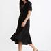 Madewell Dresses | Madewell Lightspun Button-Front Tiered Midi Dress | Color: Black | Size: 00