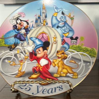 Disney Other | 25 Year Walt Disney Collectible Plate . In Great Condition. 1996 | Color: Blue/Purple | Size: 8 By 8
