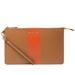 Michael Kors Bags | Michael Kors Center Stripe Daniela Large Wristlet Wallet Handbag Bag Purse New | Color: Orange/Tan | Size: Os