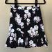 Kate Spade Skirts | Kate Spade New York Posy Floral Flounce-Hem Skirt, Size 2 | Color: Black/Pink | Size: 2