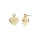 Coach Jewelry | Coach Women's Signature Heart Drop Earrings | Color: Gold | Size: Os