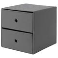 Mini chest with 2 drawers (Grey, 2)