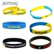 Bracelet de Sport élastique en Silicone jaune 1 pièce drapeau de pays Football Ukraine cadeaux