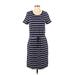 Charter Club Casual Dress: Blue Stripes Dresses - Women's Size Small