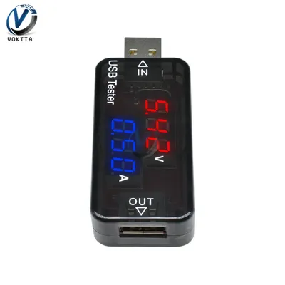 Voltmètre USB ammètre testeur de tension de courant affichage numérique LCD mesure de la