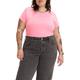 Levi's Damen Plus Size SS Baby Tee T-Shirt,Prism Pink, 2X