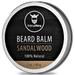 Sandalwood Beard Balm - Styles Strengthens & Softens Beards and Mustaches - 100% Natural Beard Conditioner with Organic Shea Butter Tea Tree Argan & Jojoba Oils by Striking Viking