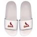 Men's ISlide White St. Louis Cardinals Primary Logo Motto Slide Sandals