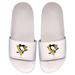 Men's ISlide White Pittsburgh Penguins Primary Logo Motto Slide Sandals