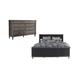 CDecor Home Furnishings Martinique French Gray 2-Piece Bedroom Set w/ Dresser Upholstered in Brown/Gray/Red | 62 H x 81.75 W x 86.25 D in | Wayfair