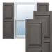 Ekena Millwork Builders Edge, Standard Two Equal Panels, Raised Panel Shutter Single Vinyl in Gray | 71 H x 12 W x 1 D in | Wayfair 030120071004