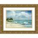 Finn Tina 24x17 Gold Ornate Wood Framed with Double Matting Museum Art Print Titled - A Perfect Day At The Beach