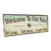 Trinx Outdoor Welcome To Our Patio Sign, Wall Art For Sunroom Signs, Outdoor Living, Garden Signs, Nursery, Veranda, Yard Signs | Wayfair