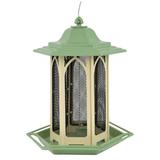 Canora Grey Evanas Decorative Bird Feeder Metal in Green/White | 13 H x 10 W x 9 D in | Wayfair EF1888C61FC84917BF2BA8D9F279FAE1