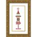 Ritter Gina 9x14 Gold Ornate Wood Framed with Double Matting Museum Art Print Titled - Christmas Cake Topper II