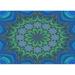 Ahgly Company Machine Washable Indoor Rectangle Transitional Blue Jay Blue Area Rugs 2 x 3