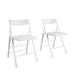 COSCO Modern Slim Line Vinyl Padded Folding Chairs Vinyl in Black | 30.5 H x 17.4 W x 18.7 D in | Wayfair 14724BWM2E