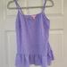 Lilly Pulitzer Tops | Lilly Pulitzer Coral Lilac Purple Tank Top Spaghetti Straps Peplum | Color: Purple/Red/Tan | Size: Xs