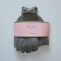 Kate Spade Accessories | Kate Spade New York Heather Grey 2 Piece Bow Beanie & Gloves Gift Set Nwt New | Color: Gray | Size: Os