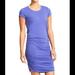 Athleta Dresses | Athleta | Periwinkle Topanga Ruched Shirt Dress | Color: Blue/Red | Size: S