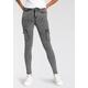 Skinny-fit-Jeans ARIZONA "Ultra Stretch" Gr. 40, N-Gr, grau (grey moonwashed) Damen Jeans Röhrenjeans High Waist mit Cargotaschen