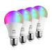 Himalayan Glow Multicolor LED Light Bulb Warm and Dimmable RGB Room Lights 9.5 Watts Wi-Fi Control Pack of 4