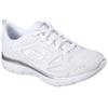 Sneaker SKECHERS "SUMMITS-SUITED", Damen, Gr. 41, silber (weiß, silberfarben), Leder, Textil, sportlich, Schuhe, Freizeitschuh, Trainingsschuh, Schnürschuh mit weicher Polsterung