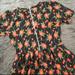 Lularoe Dresses | Lularoe Amelia Dress Size Medium M Orange Floral | Color: Green/Orange | Size: M