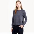 J. Crew Sweaters | J. Crew Sparkly Blue Side Slit Sweater Metallic Crewneck Large *New* W/Tag | Color: Blue/Silver | Size: L