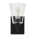 Hampton Bay Wakefield 5.25 1-Light Matte Black Modern Wall Mount Sconce Light