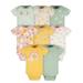 Gerber Baby Girl Short Sleeves Onesies Bodysuits 8-Pack