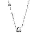 Engelsrufer Damen Halskette aus Sterling Silber mit Anhänger Buchstabe A - besetzt mit einem Zirkonia Stein - in zwei Längen verstellbar - Länge: 44cm