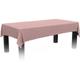 Nappe rectangulaire effet lin imperméable 260 x 170 cm - Rose