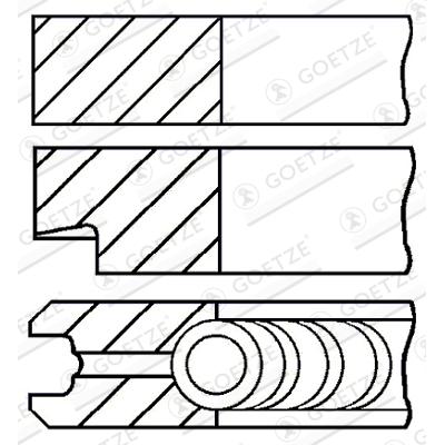 GOETZE ENGINE Kolbenringsatz Universal 08-784700-00 Image