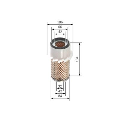 BOSCH Luftfilter Universal 106mm F 026 400 337 Image