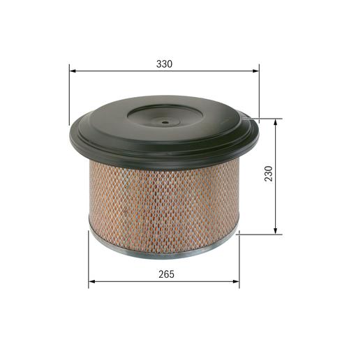 BOSCH Luftfilter Universal 265mm für MERCEDES-BENZ 0050940804 A0050940804 A0040940804 1 457 432 192