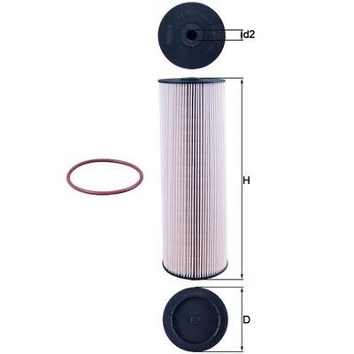 MAHLE Kraftstofffilter Universal Ø83,0mm 83,0mm für MAN 51125030069 KX 514D Image