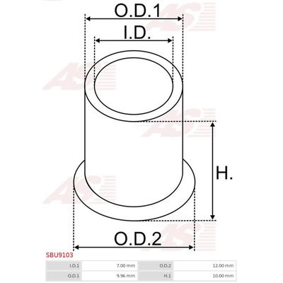 AS-PL Buchse, Starterwelle Universal SBU9103 Image